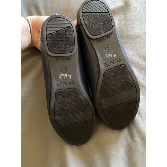 The Children's Place Girls Navy Blue Ballet Flats Elastic Strap - Picture 4 of 4